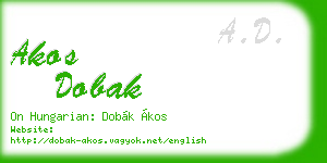 akos dobak business card